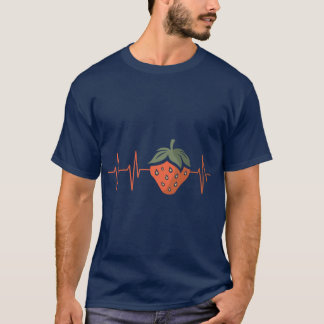 Camiseta Latido de fresa en estilo de cómic y dibujos anima