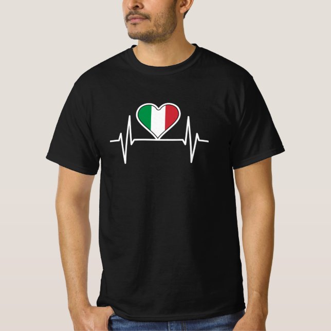 Camiseta latido de la bandera de Italia (Anverso)