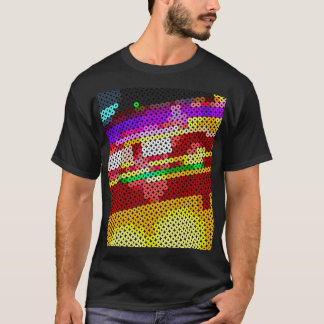 Camiseta Latido del corazón congelado de destello de neón