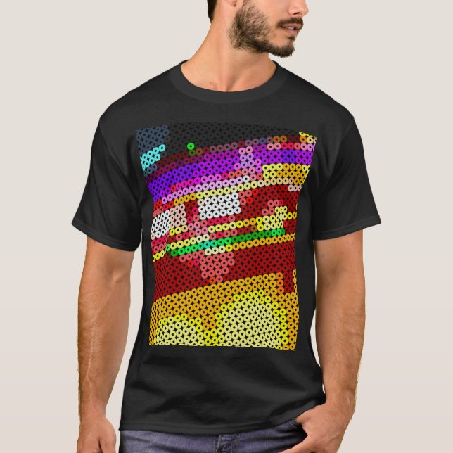 Camiseta Latido del corazón congelado de destello de neón (Anverso)