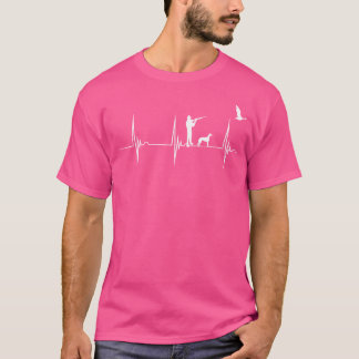 Camiseta Latido del corazón de caza de patos Línea de pulso