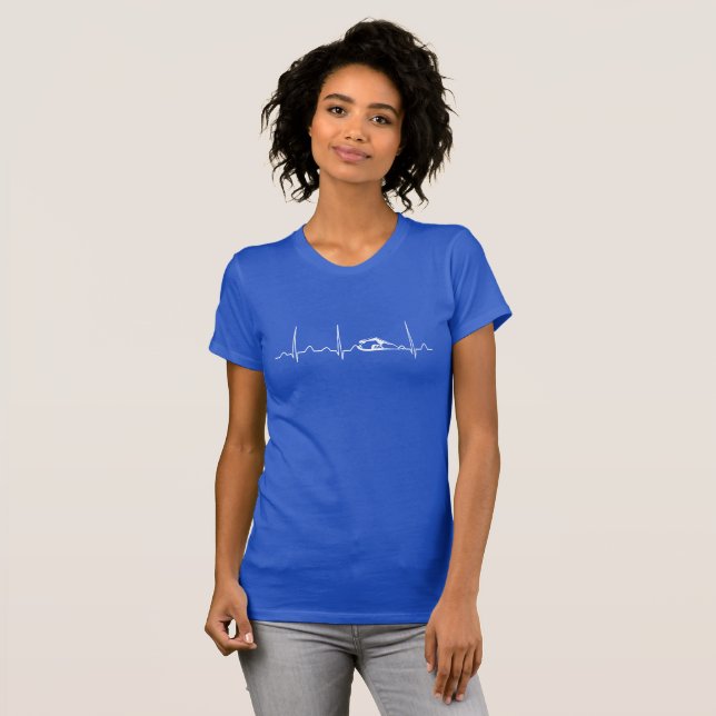 CAMISETA LATIDO DEL CORAZÓN DE LA NATACIÓN (Anverso completo)