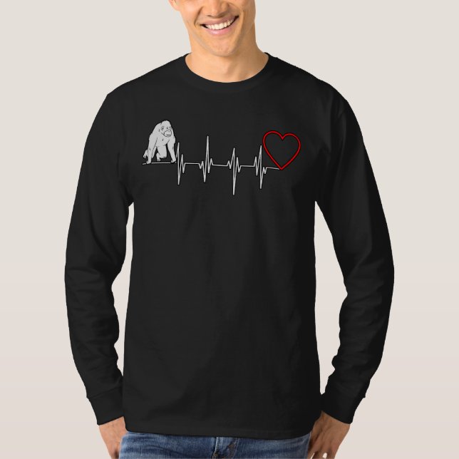 Camiseta latido del corazón de Orangutan (Anverso)