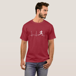 CAMISETA LATIDO DEL CORAZÓN DEL HOMBRE DEL CORREDOR