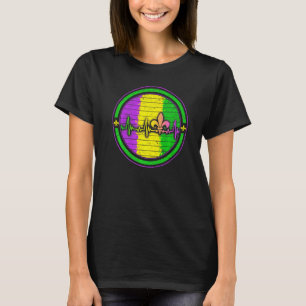 Camiseta Latido Flor De Lis Mardi Gras Nueva Orleans Collar