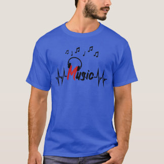 Camiseta Latido musical con audífonos vintage