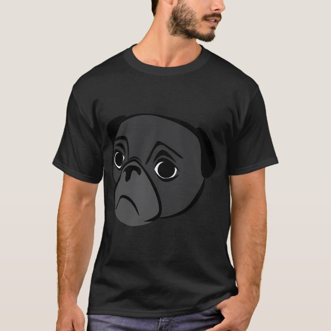 Camiseta latidos de corazón de pug (Anverso)
