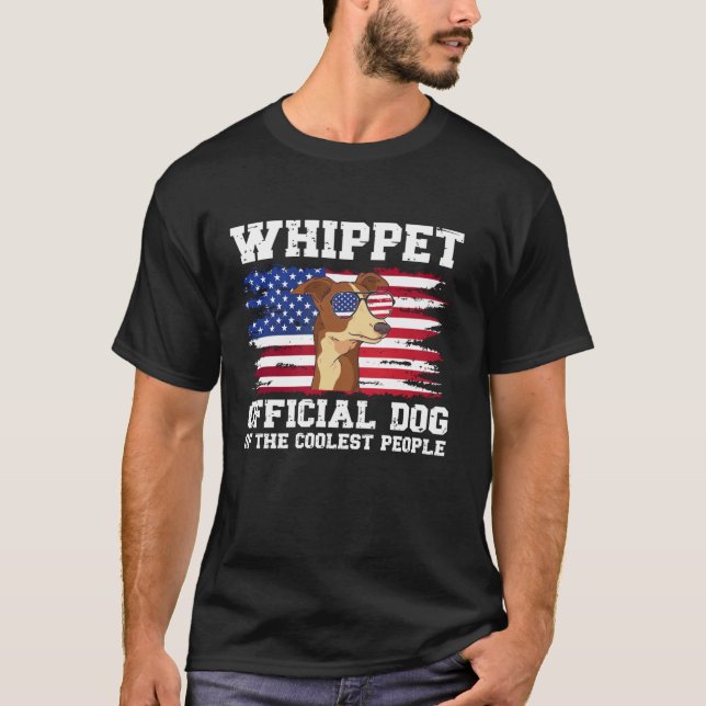 Camiseta Látigo Bandera de EE. UU. Lover Lover Whippet Owne (Anverso)