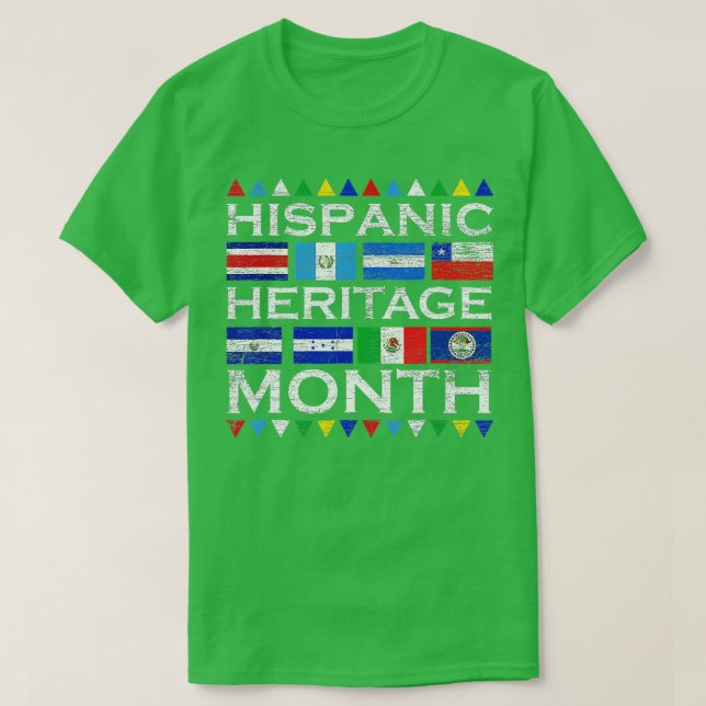 Camiseta Latin Countries Flag Latino National Hispanic Heri (Diseño del anverso)