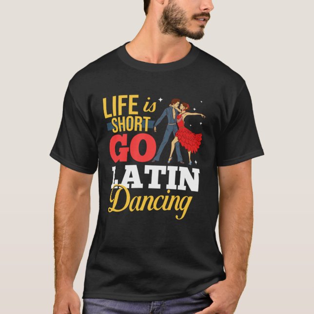 Camiseta Latin Dance Music Shoes Lessons Beginner Workout D (Anverso)