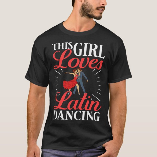 Camiseta Latin Dance Music Shoes Lessons Beginner Workout D (Anverso)