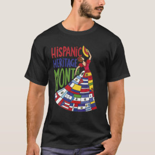 Camiseta Latin Flags National Hispanic Heritage Month