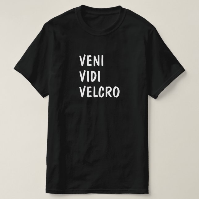 Camiseta  Latín: Velcro de Veni Vidi (Diseño del anverso)