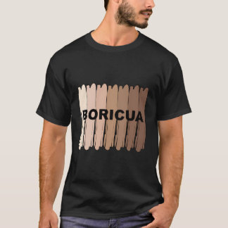 Camiseta Latina boricua negra Puerto Rico