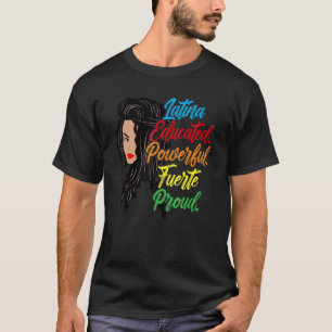 Camiseta Latina Educada Poderosa Fuerte Orgullosa