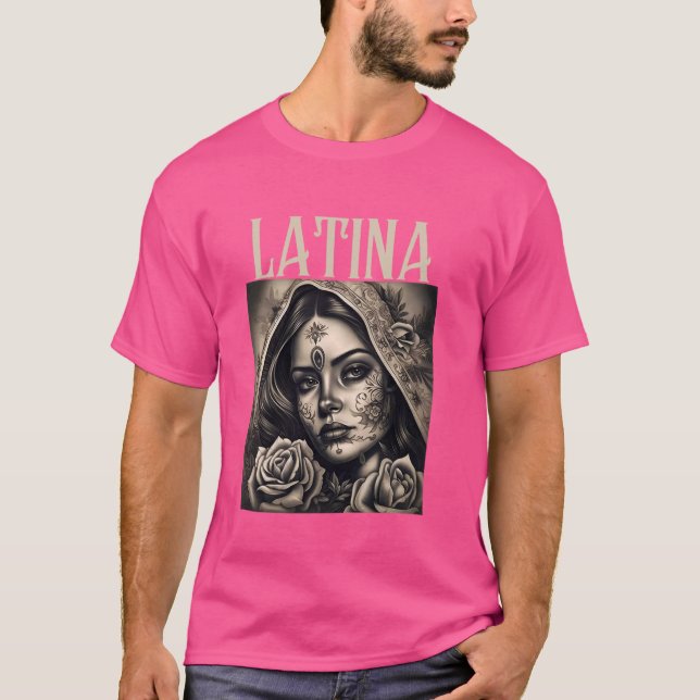 Camiseta Latina Orgullosa Chica Latina Chicana Hispanic Pri (Anverso)
