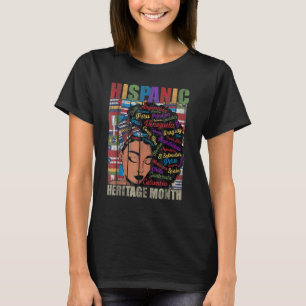 Camiseta Latinas Mujeres Hispanas Mes de Patrimonio Hispano