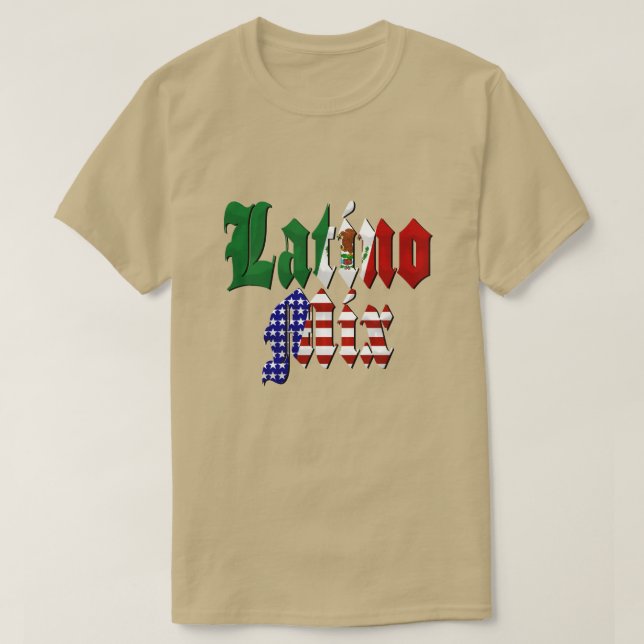 Camiseta Latino Mix - Americano Mexicano (Diseño del anverso)