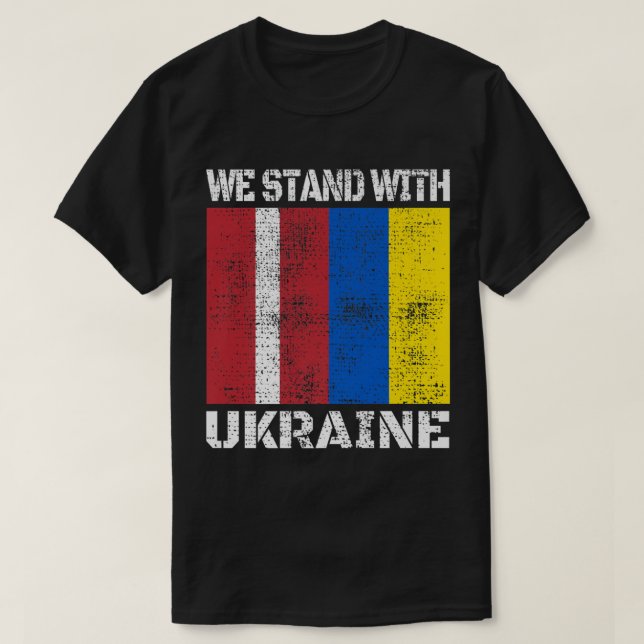 Camiseta Latinoamérica apoya a los ucranianos con Ucrania L (Diseño del anverso)