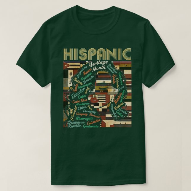 Camiseta Latinoamérica: Arte Hispano Mes del Patrimonio His (Diseño del anverso)