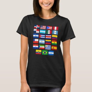 Camiseta Latinoamérica bandea el mes de la herencia hispáni