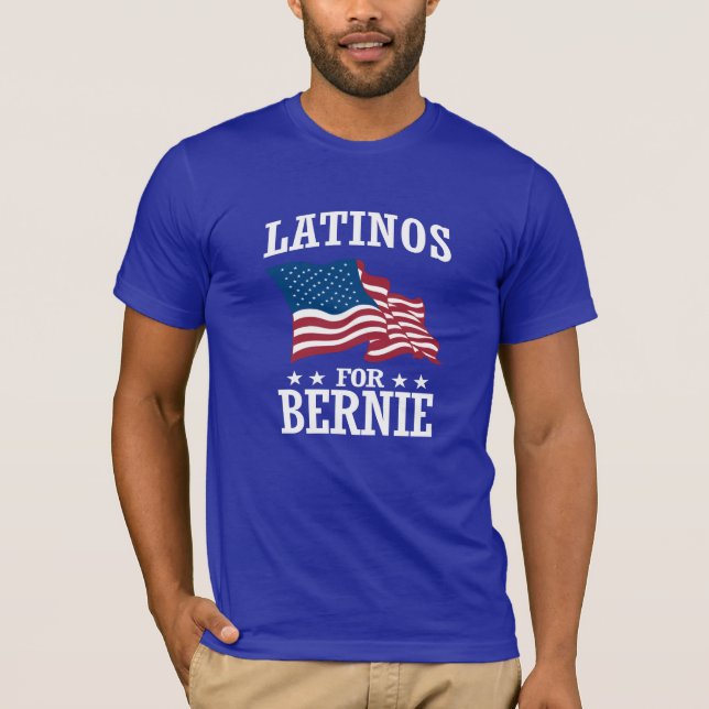 CAMISETA LATINOS PARA BERNIE SANDERS (Anverso)