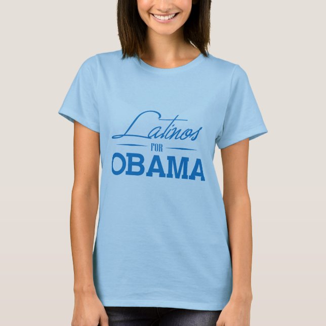 CAMISETA LATINOS PARA OBAMA - .PNG (Anverso)