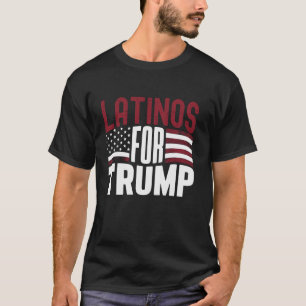 Camiseta Latinos por las elecciones de Trump 2024 Bandera d
