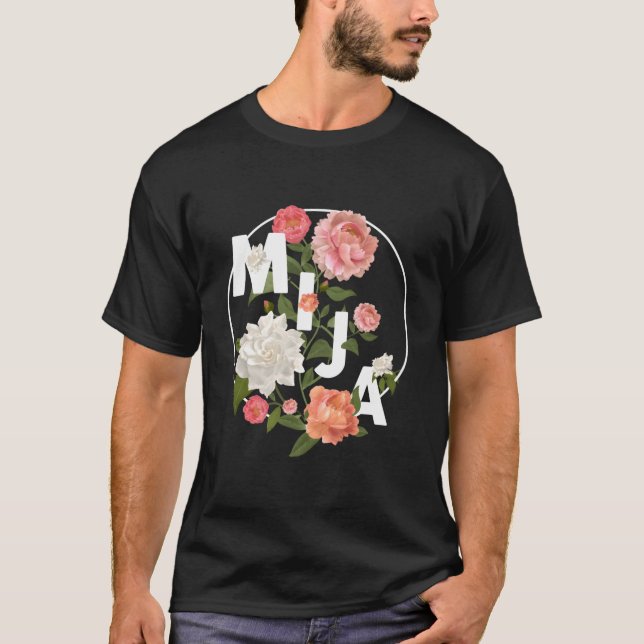 Camiseta Latinx Latina Mija For Daughter Floral (Anverso)