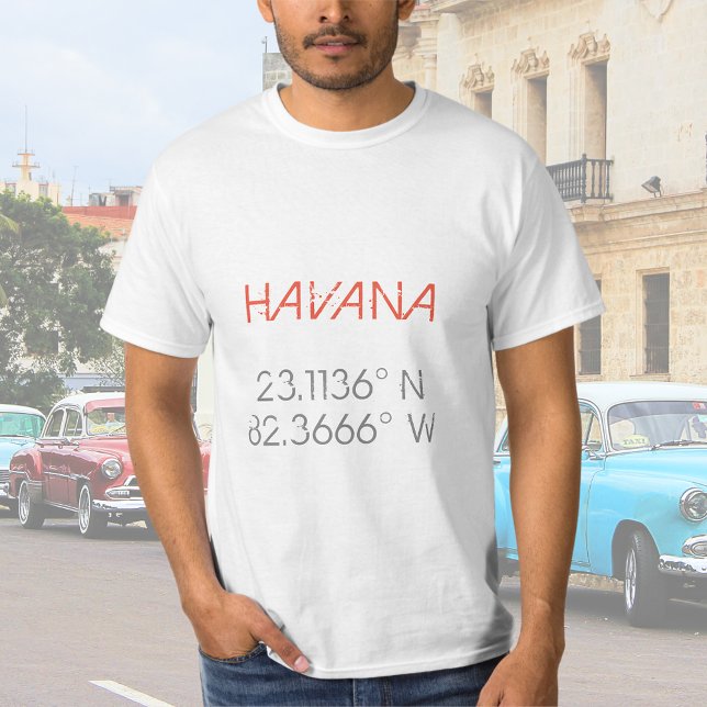 Camiseta Latitud de longitud de La Habana (Subido por el creador)
