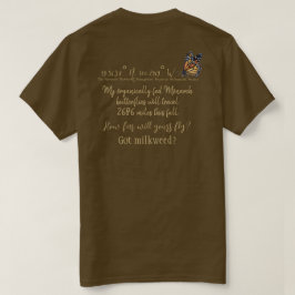 Camiseta Latitud y Longitud personalizables de la mariposa 