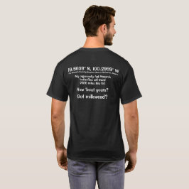 Camiseta Latitud y Longitud personalizables de la mariposa 