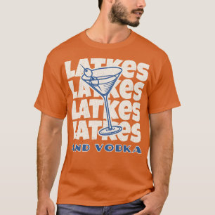 Camiseta Latkes y Vodka Hanukkah Fiesta