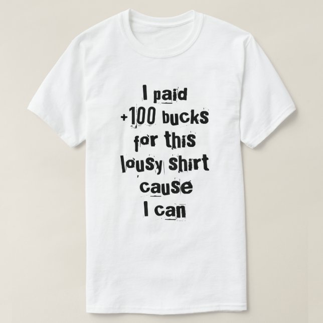 Camiseta latón de los ricos (Diseño del anverso)