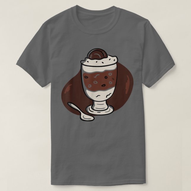 Camiseta Latte café con galleta (Diseño del anverso)
