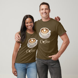 Camiseta Latte con corazón para los amantes del café