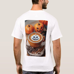 Camiseta Latte de Calabaza con Especias y Arte de Halloween