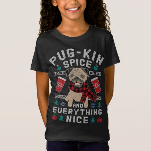 Camiseta Latte de especias de pug-kin y pugkin perro de pug