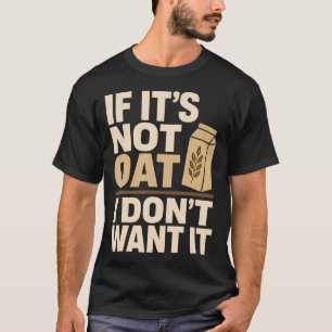 Camiseta Latte de Leche de Avena Café Vegano Libre de Lácte