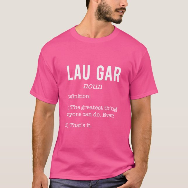 Camiseta Lau Gar Humor De Definición Divertida Shaolin Kung (Anverso)
