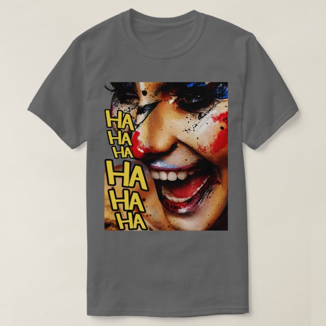 Camiseta Laughan Lly Madness El loco Payaso en tu Gear TShi (Diseño del anverso)
