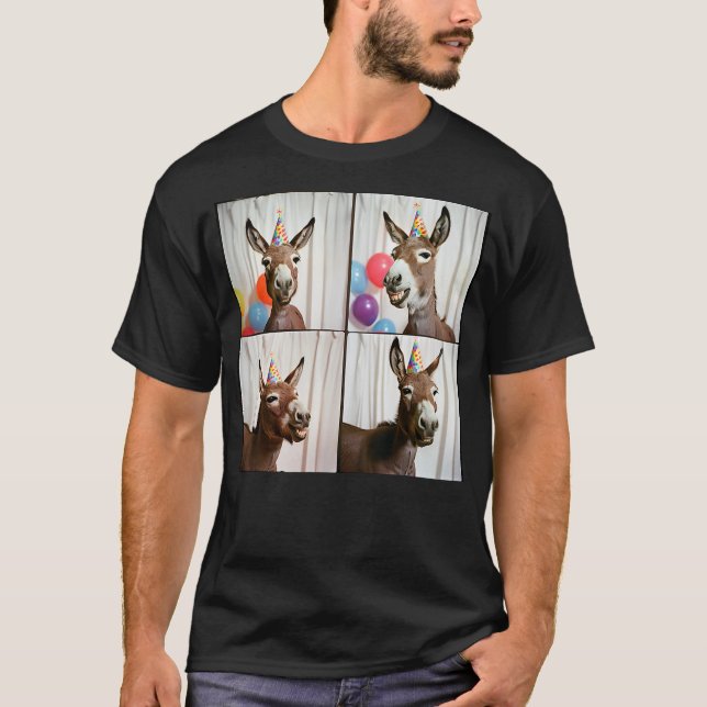 Camiseta Laughing Donkey Face Farmyard Animal Happy Donkey  (Anverso)