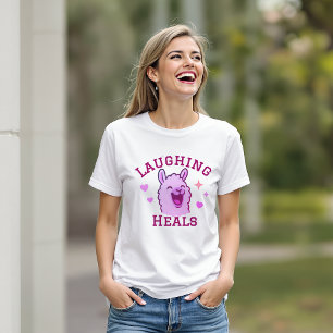Camiseta Laughing Heals Cute Llama
