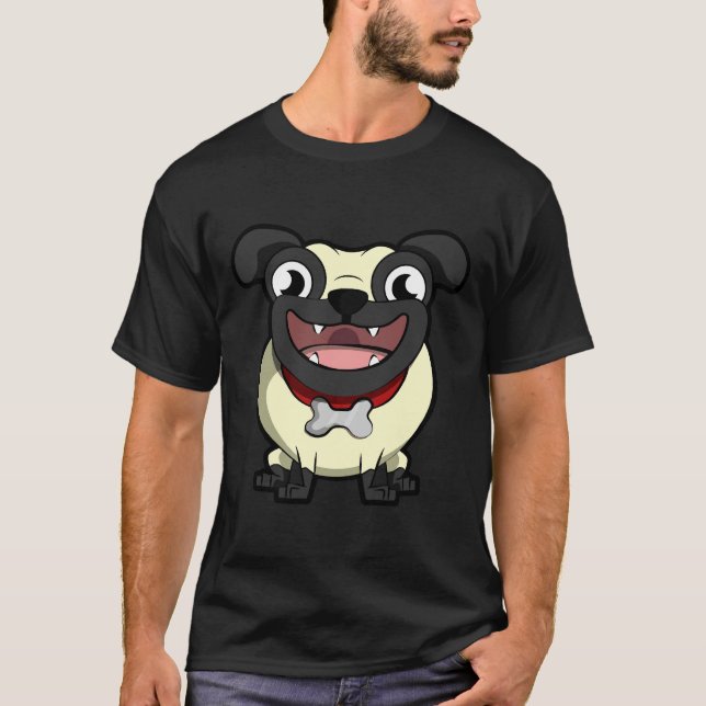 Camiseta Laughing Pug Premium Scoop 468 (Anverso)