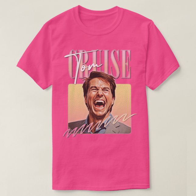 Camiseta Laughing Tom Cruise Fan Art Meme Design (Diseño del anverso)