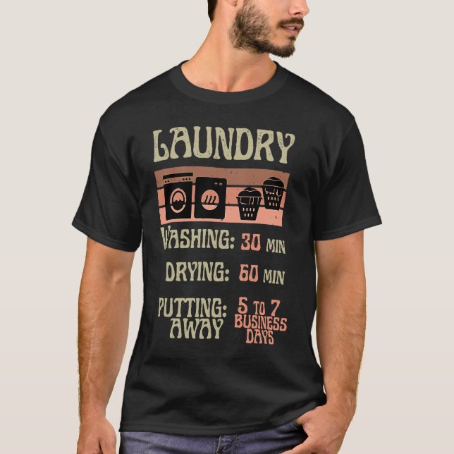 Camiseta Laundry Procrastinator for Lazy IndividualCollege  (Anverso)
