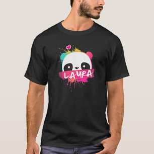 Camiseta LAURA - Hermoso Nombre Chica Con Panda Adorable