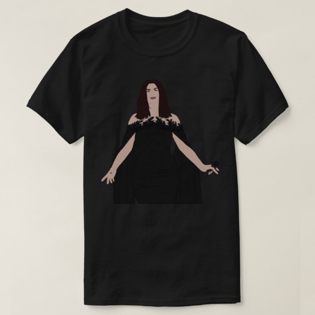 Camiseta Laura Pausini - Pegatina de vestir negro (Diseño del anverso)