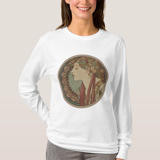 Camiseta Laurel de Alphonse Mucha (Anverso)