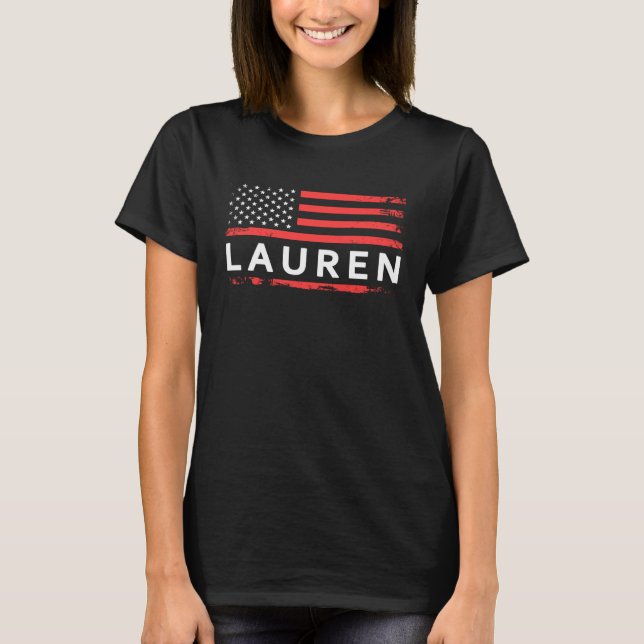 CAMISETA LAUREN AMERICAN FLAG  FOR LAUREN (Anverso)